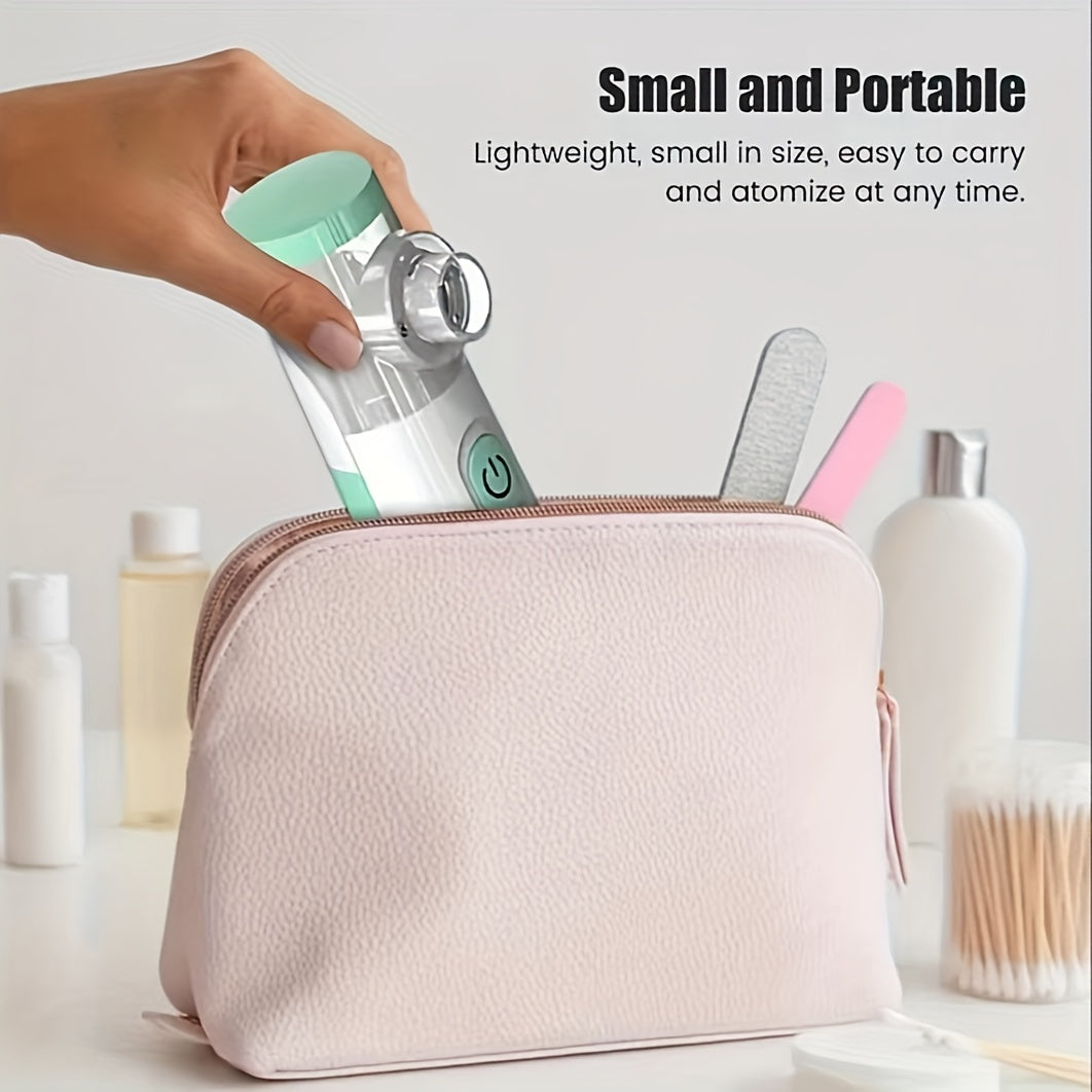 Portable Mesh Nebulizer Steam Inhaler for Travel and Home Use - Rechargable Ultrasonic Micro Mist Device