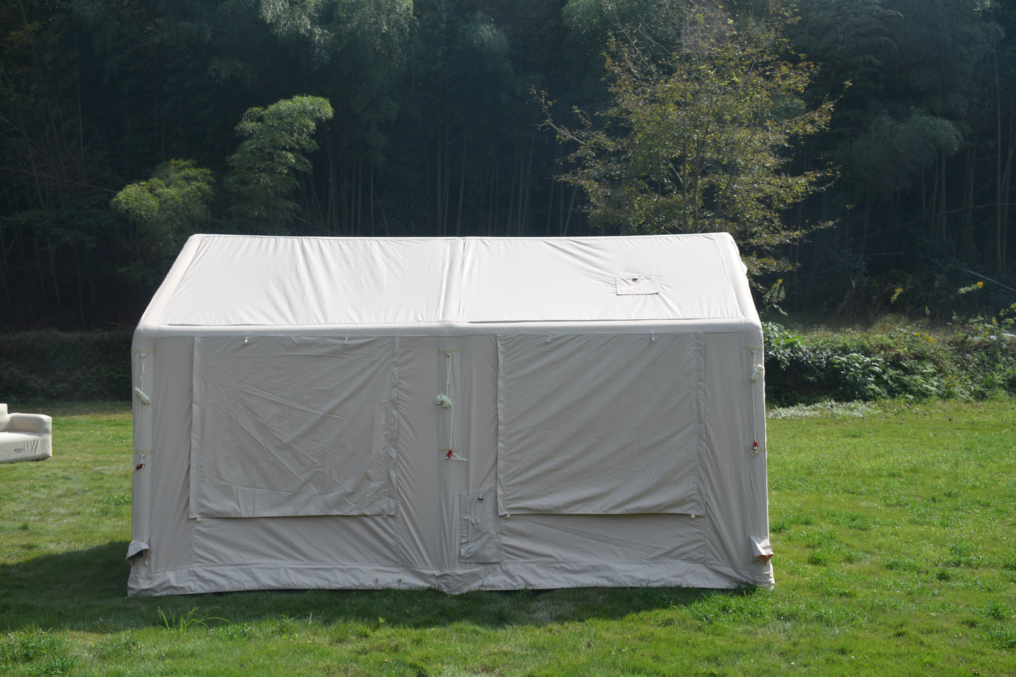Inflatable Camping Tent - 9.8x13ft Waterproof Glamping Tent for 7-8 People - Beige