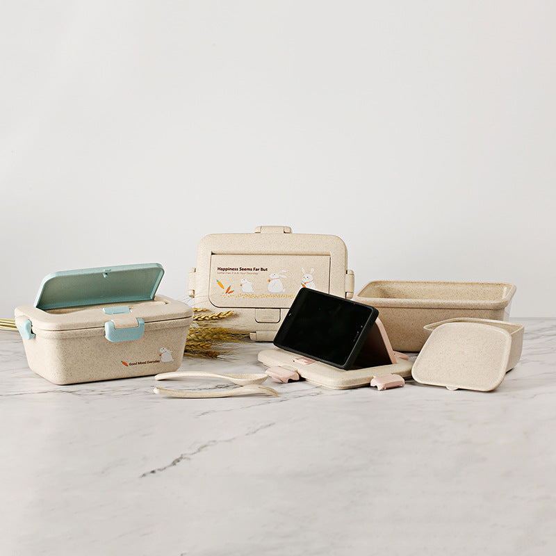 Japanese Bento Sushi Box with Cutlery Set - Multiple Colors