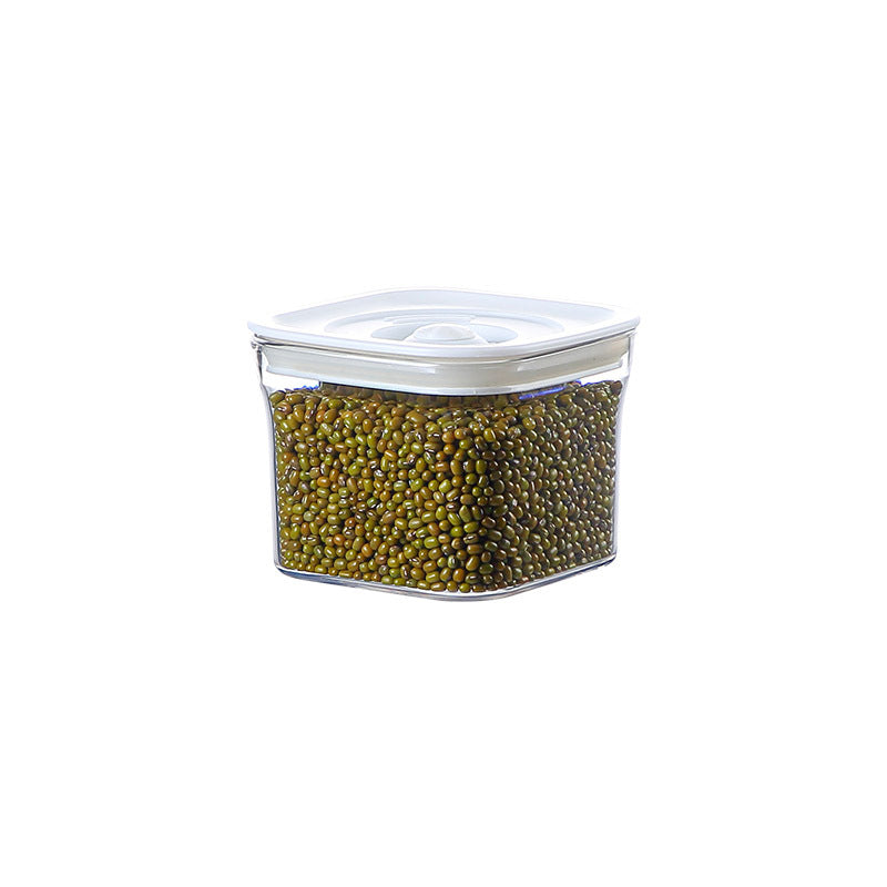 Large Capacity Food Storage Cans - Clear Plastic Kitchen Containers with Rechargeable Pump