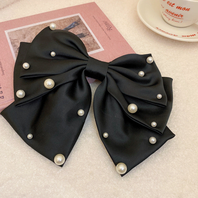 Pearl Bow Hair Clip Accessory - Star Design Headdress