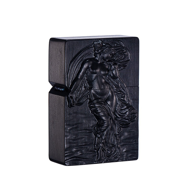 High-End Kerosene Lighter with Brocade Box Packaging - Multiple Colors
