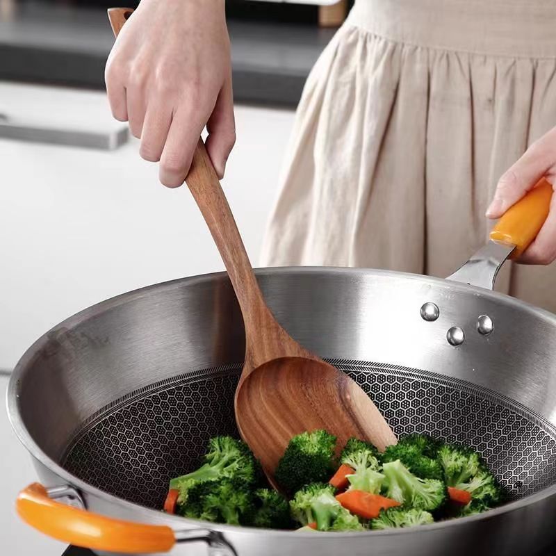 Teak Cooking Spatula Set Multi-Size Kitchen Utensils Household Cooking Tools