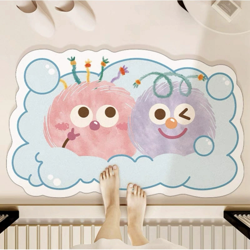 Anti Slip Bath Mat 40x60cm Absorbent Non-Slip Floor Carpet Bathroom Safety Rug