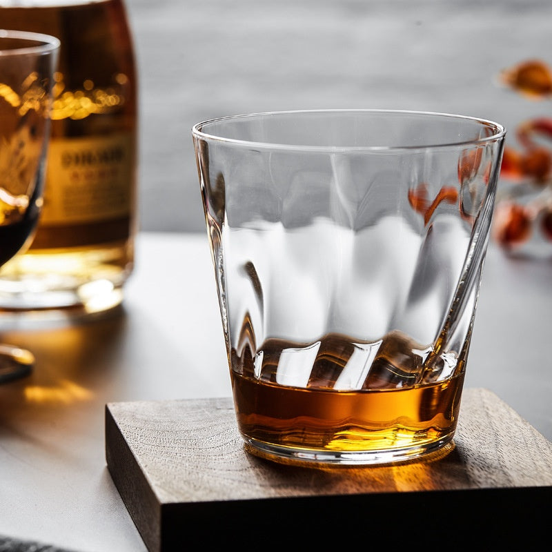 Lead-Free Glass Whiskey Shot Glass - Modern Minimalist Drinkware