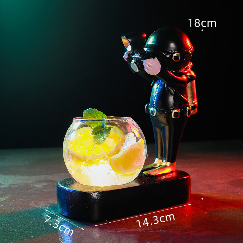 Creative Astronaut Cocktail Glass - Modern Wine Glass for Home Bar, 201-300ml