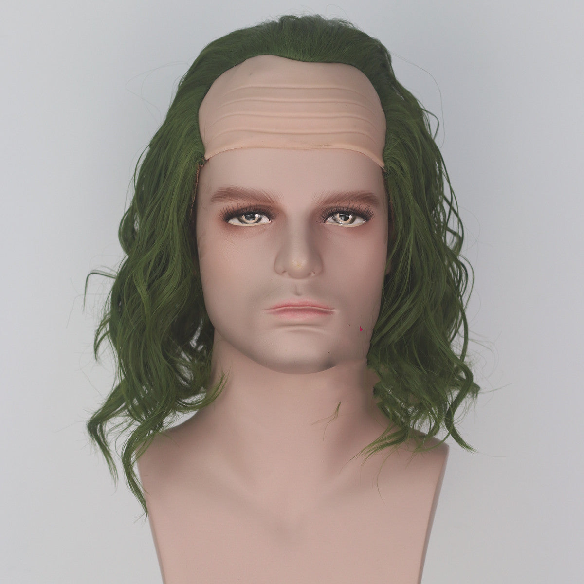 Green Curly Cosplay Wig - Short Anime Character Hair