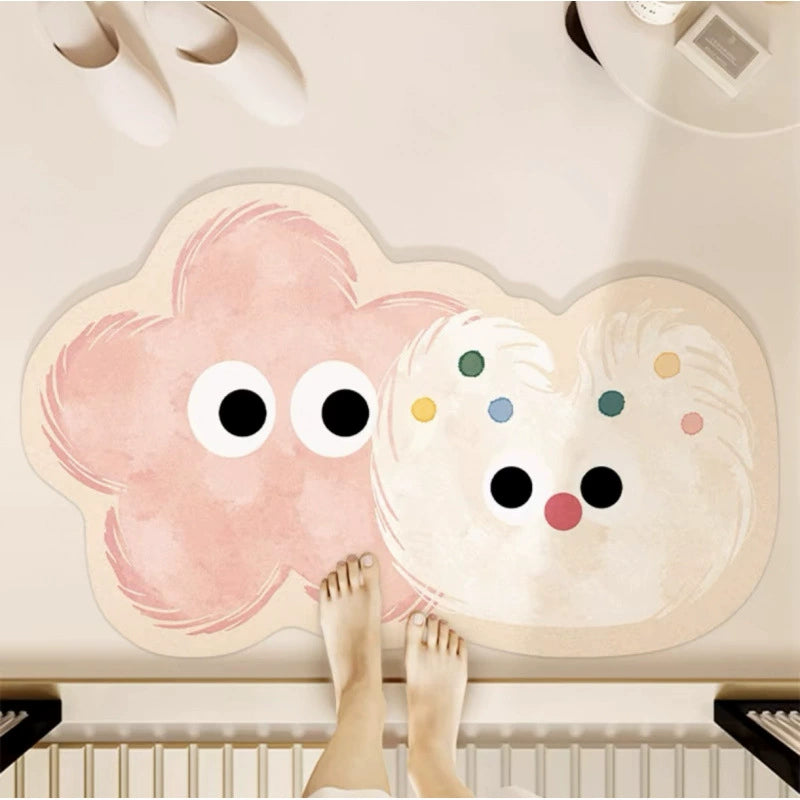 Anti Slip Bath Mat 40x60cm Absorbent Non-Slip Floor Carpet Bathroom Safety Rug