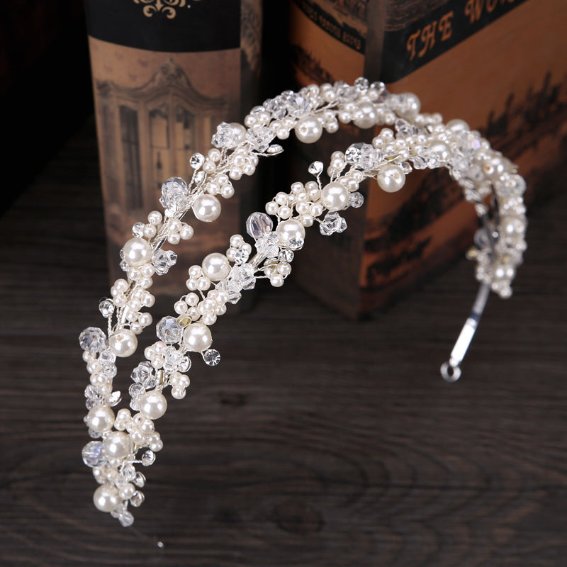 Women's Double Row Ceramic Hairpin - White
