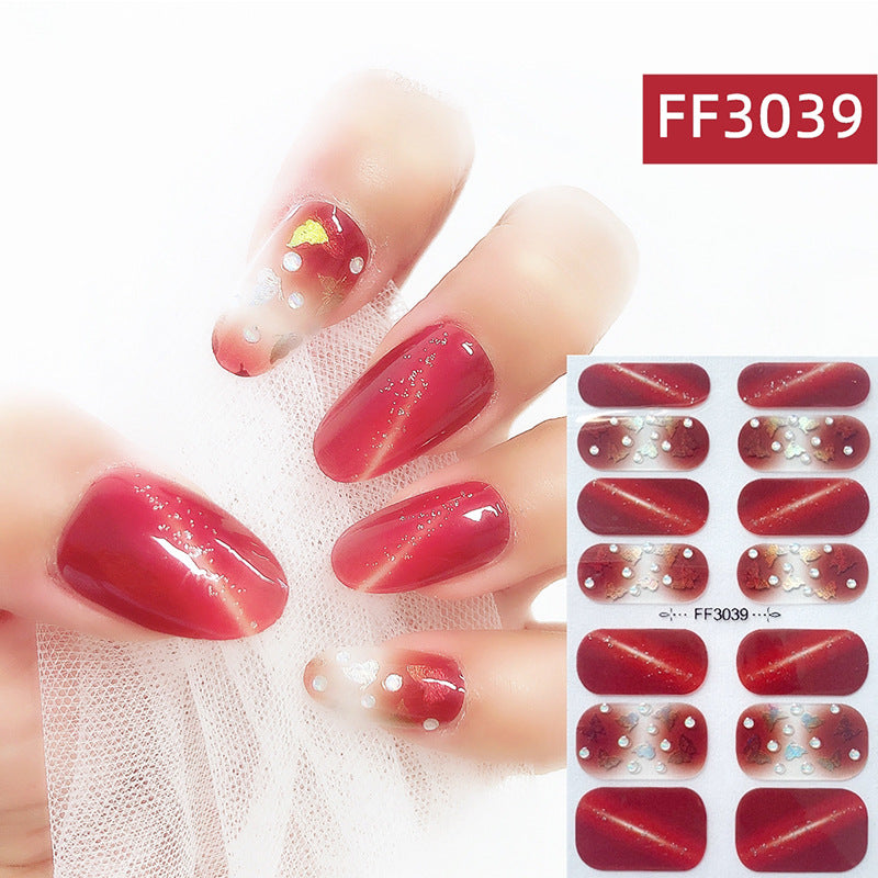 3D Nail Art Crystal Nail Polish Film Full Paste Non-Toxic Durable Stickers