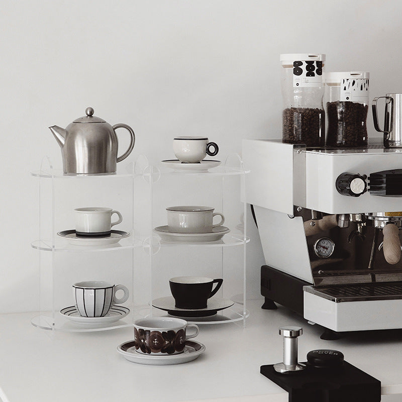 Acrylic Cup Rack Organizer for Kitchen & Home Storage - Irregular Shape
