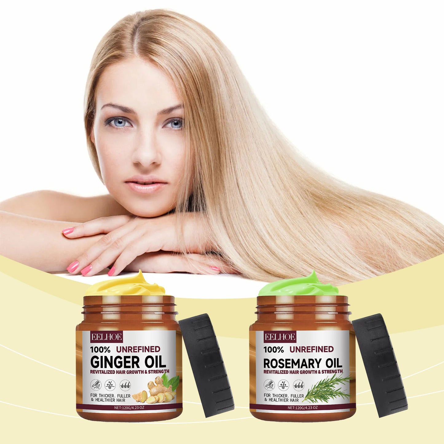 Ginger and Rosemary Hair Conditioner for Deep Moisture and Frizz Control