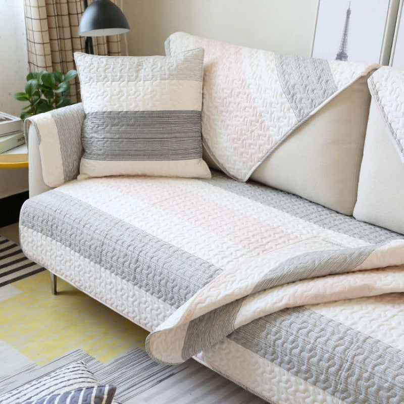 Minimalist Striped Pillow Cover - Cotton Bedding Accent Decor