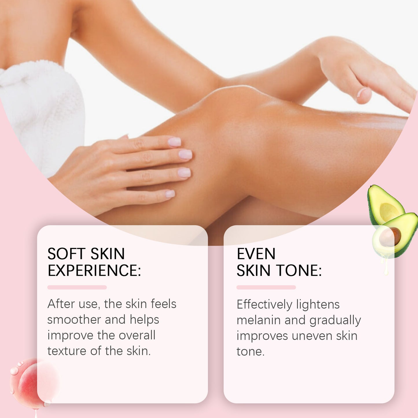 Brightening Body Scrub with Avocado Oil & Peach Extract - 100g