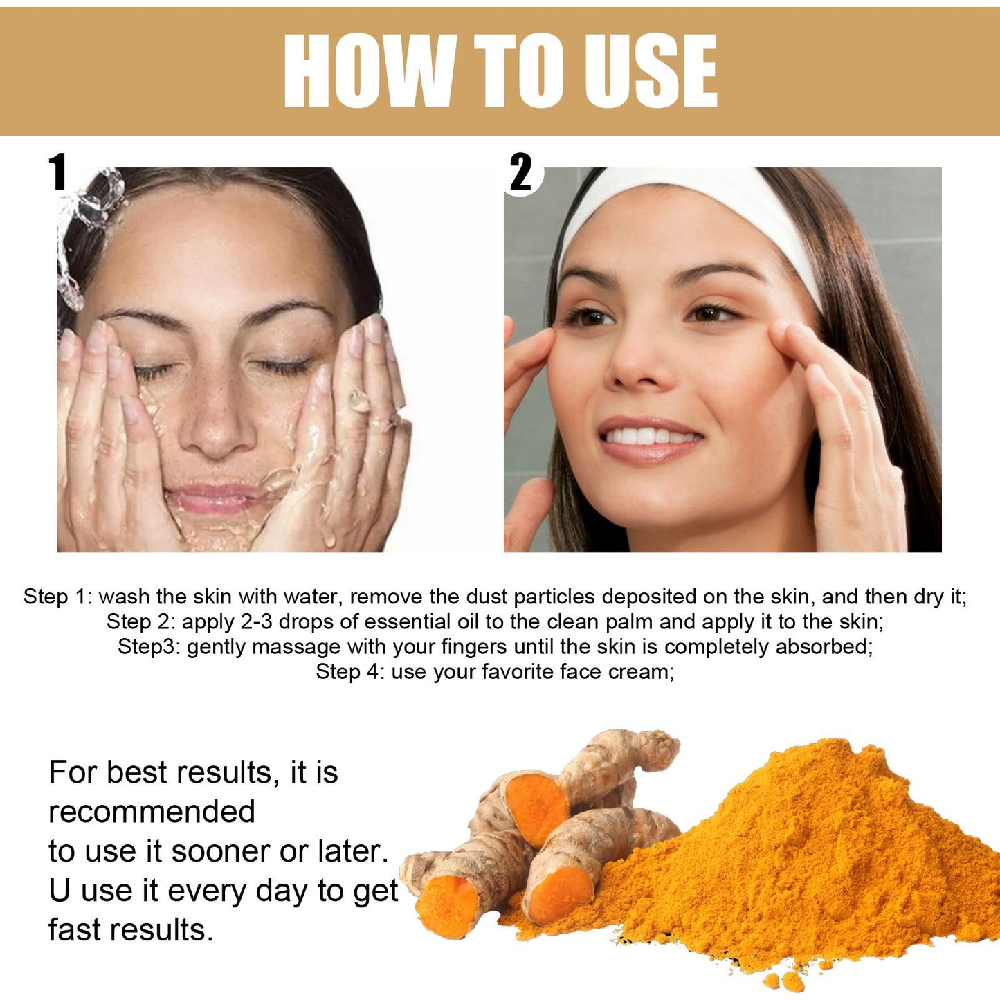 Turmeric Dark Spot Correcting Face Serum - Moisturizing Skin Care