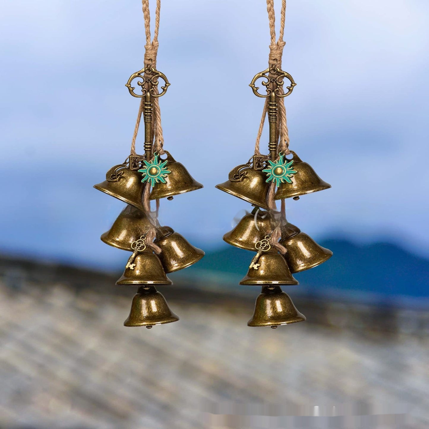 Large Metal Wind Chime Outdoor Decor Handmade Alloy Pendant Garden Decoration