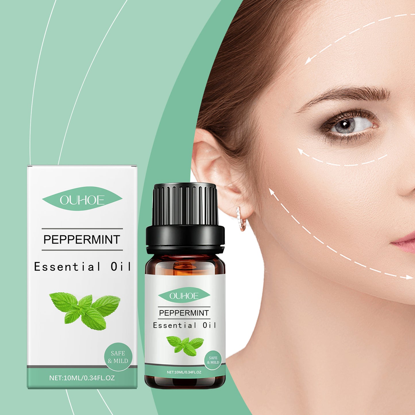 Mint Essential Oil for Skin Care & Aromatherapy - 10ml Moisturizing Body Oil