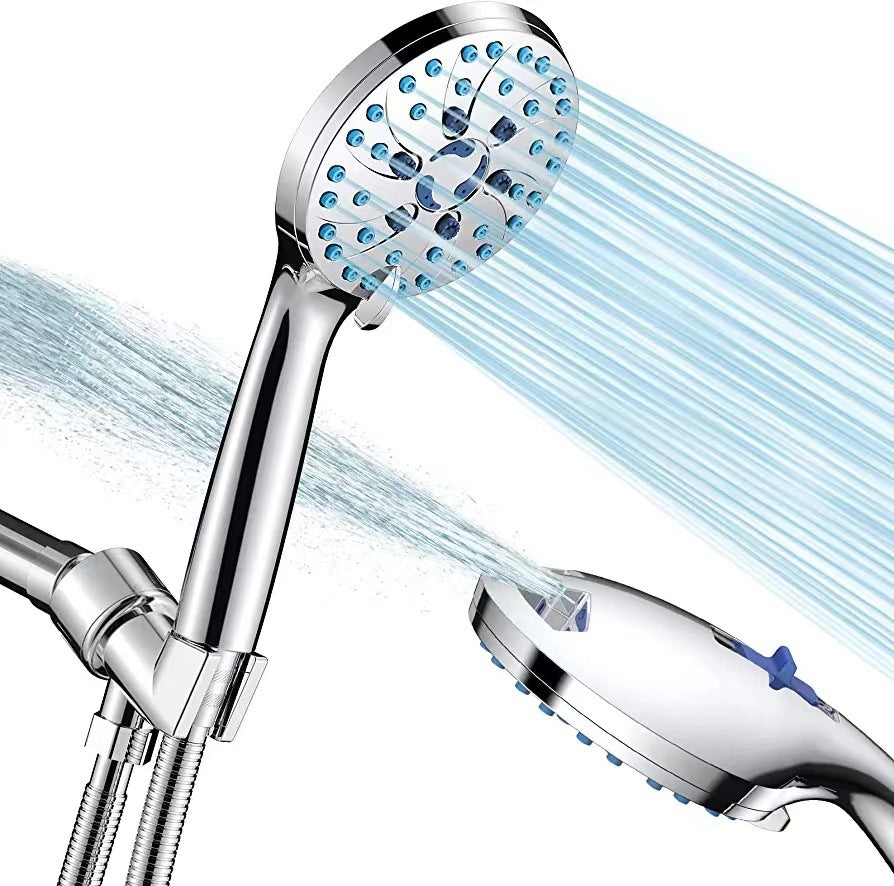 Multifunctional Shower Head with Pressurized Nozzle and Hose - Adjustable Spray Massage Rain