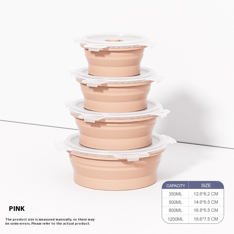 Outdoor Silicone Folding Lunch Box Set - Reusable Food Storage Container