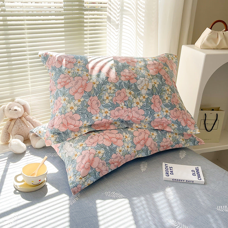 Cotton Twill Pillowcases Set - 100% Cotton, Modern Home Decor