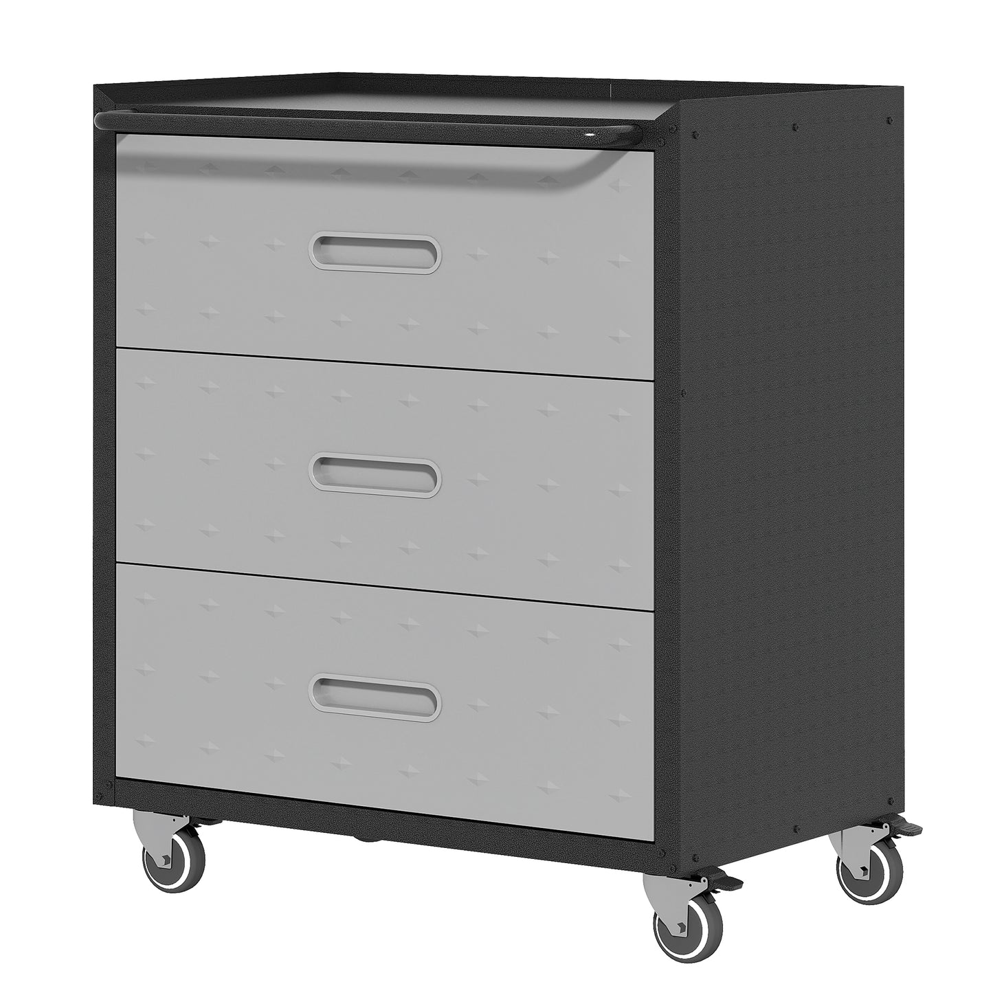 Heavy-Duty Metal Storage Cabinet with Wheels - 3 Drawer Organizer