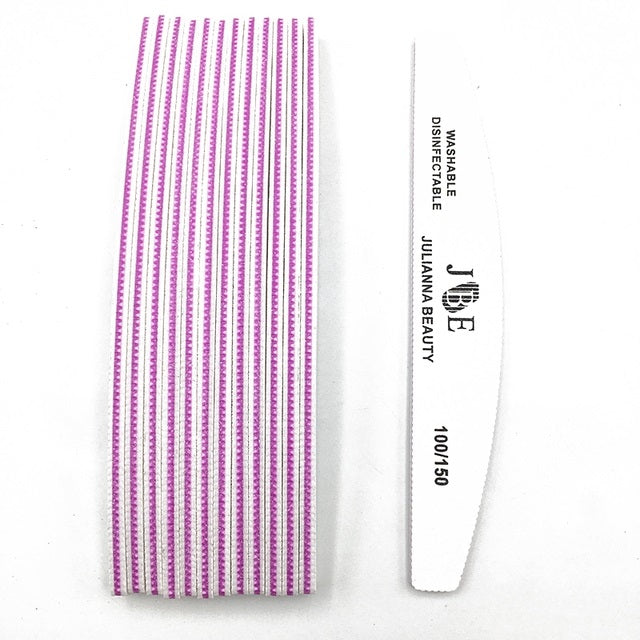 Grit Gel Nail File Set for Nail Art & Manicure - 10 Pcs