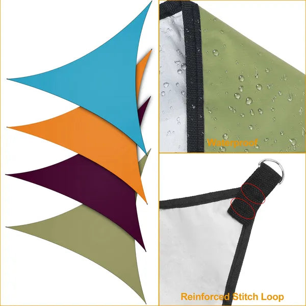 Triangle Shade Sail Canopy - Waterproof Outdoor Patio Cover