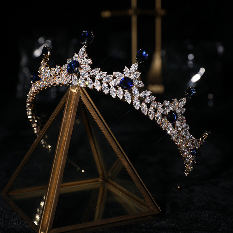 Electroplated Zircon Crown Headband - Multiple Colors