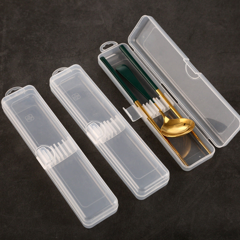 Transparent Portable Stationery & Makeup Storage Box - Dustproof PP Organizer