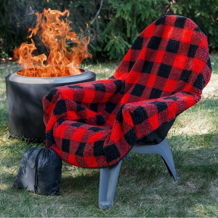 Red and Black Plaid Cotton Fleece Blanket - Modern Home Decor