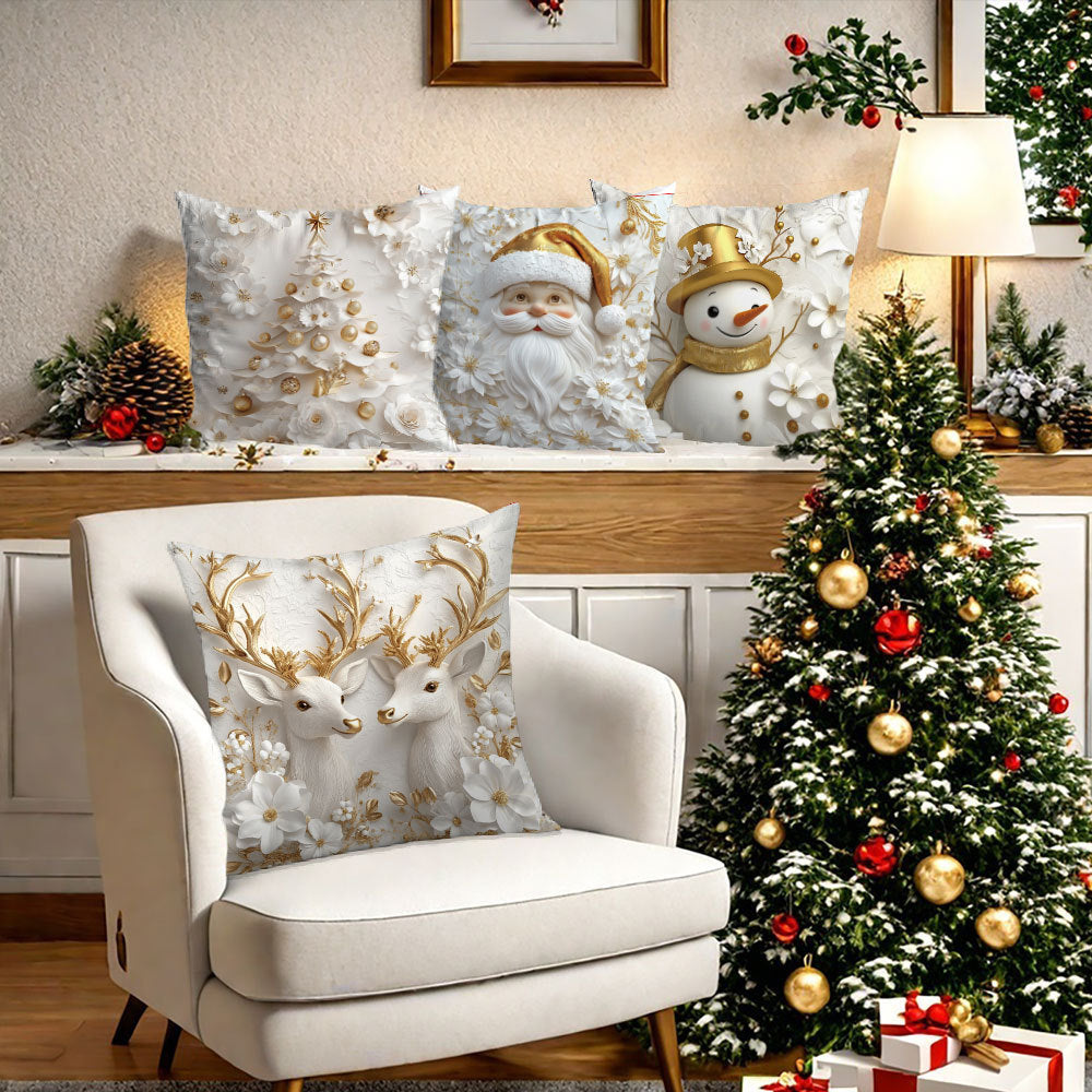European Style Christmas Decorative Pillow Cover 45x45cm Home Decor Cushion