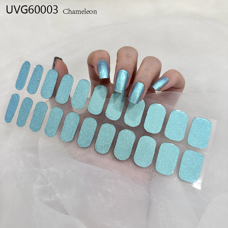 Nude UV Gel Nail Stickers - 22 Count