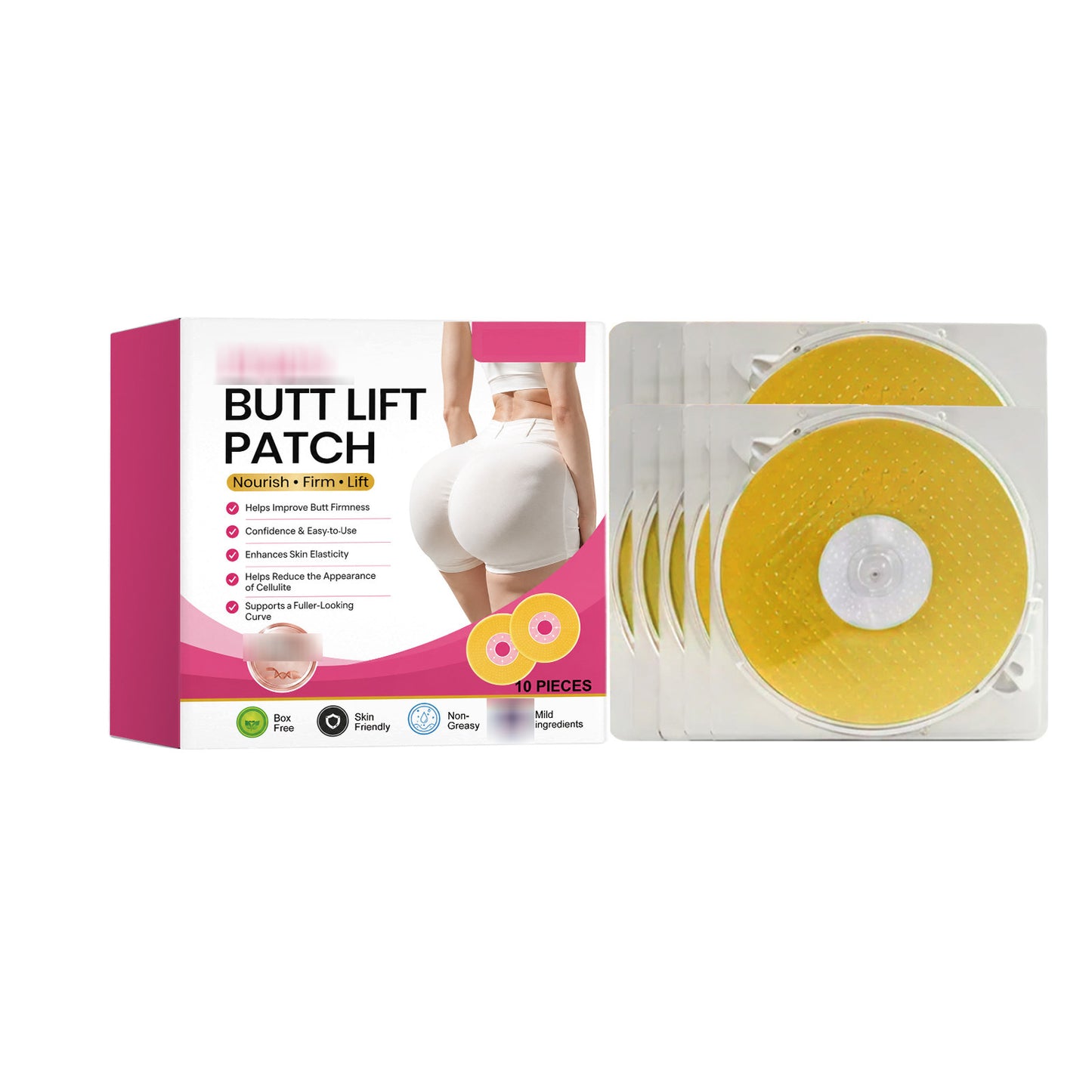 Butt Lift Patch 10 Pieces - Hip Shaping Skin Care Sticker for Firming