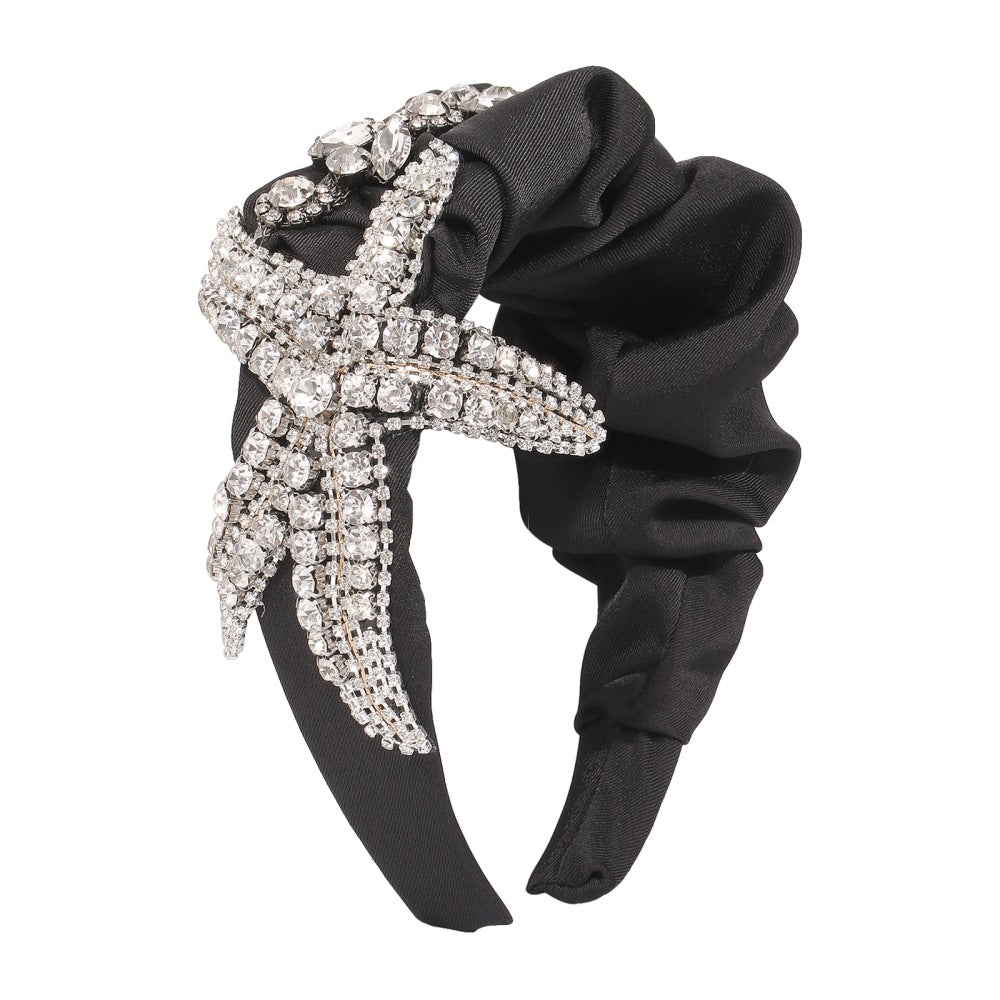 Starfish Headband Hair Claw Clip with Rhinestones