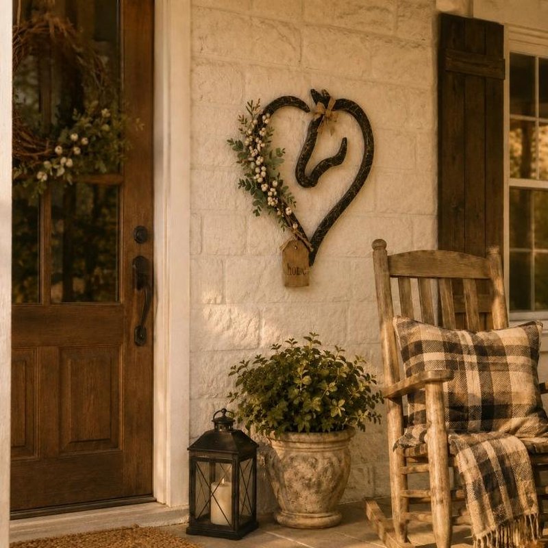 Rustic Wind Horse Wall Decoration Wooden Hanging Ornament - Large, Medium, Small Sizes