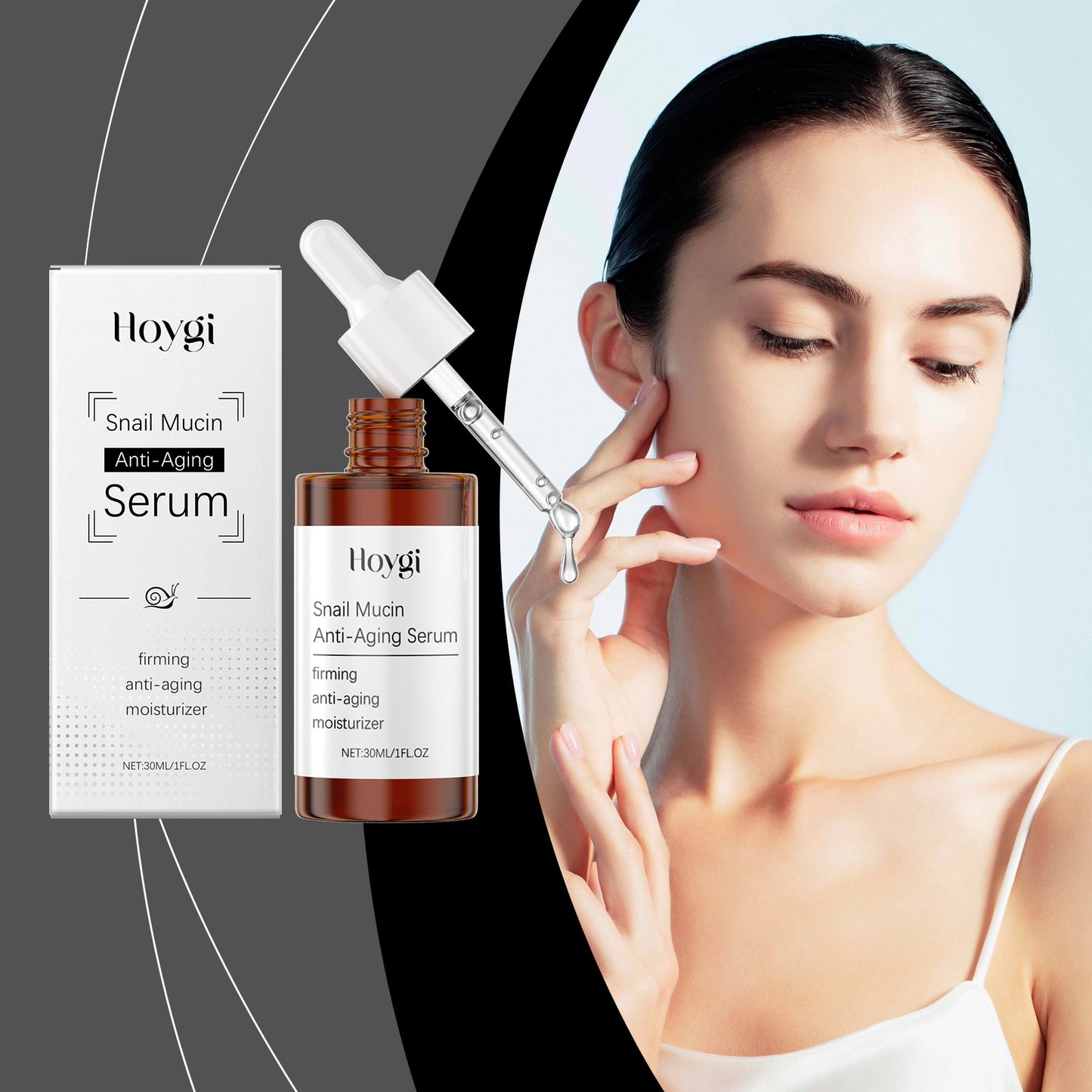 Snail Face Serum with Vitamin B5 & E - 30ml Hydrating Skin Care