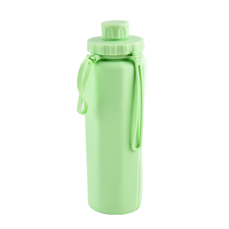 Silicone Folding Water Bottle 600ml for Outdoor Sports and Travel