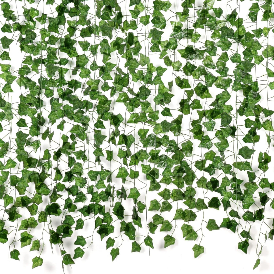 Artificial Ivy Vines for Home Decor - 12 Hanging Garlands