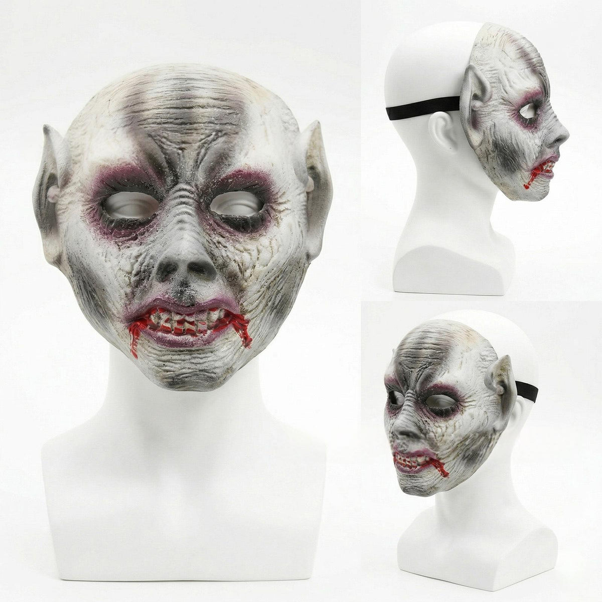 Halloween Zombie Mask Decoration Gray - Party Mask for Halloween & Events