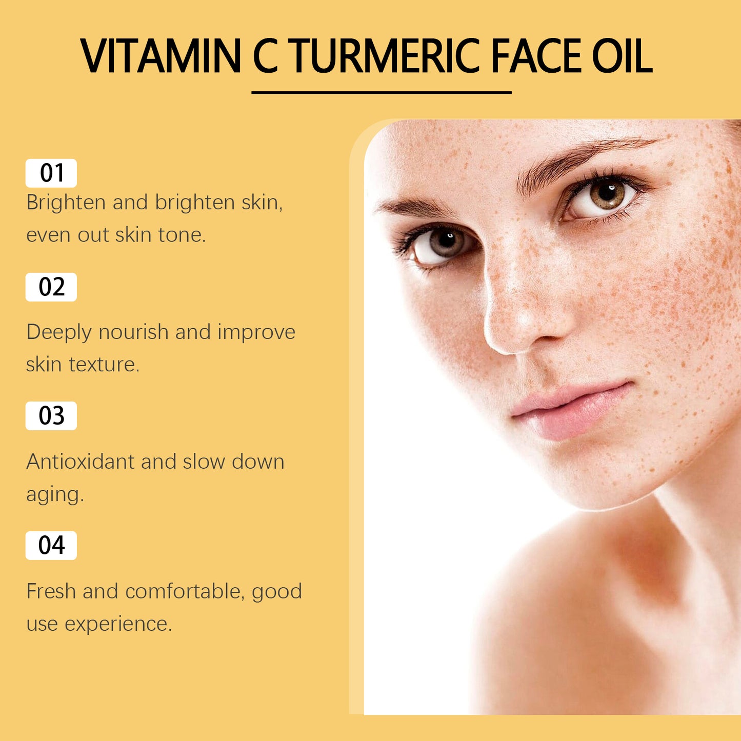 Vitamin C Turmeric Face Oil with Niacinamide - Brightening Facial Serum 30ml