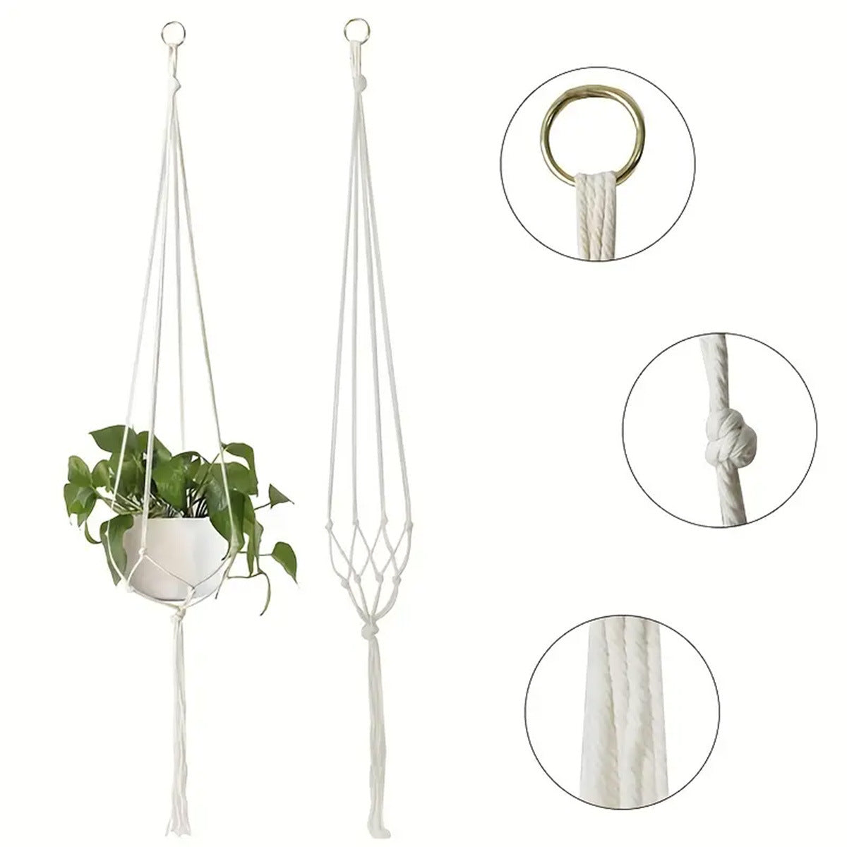 Hanging Mesh Storage Basket with Hemp & Cotton Rope Options – Home & Garden