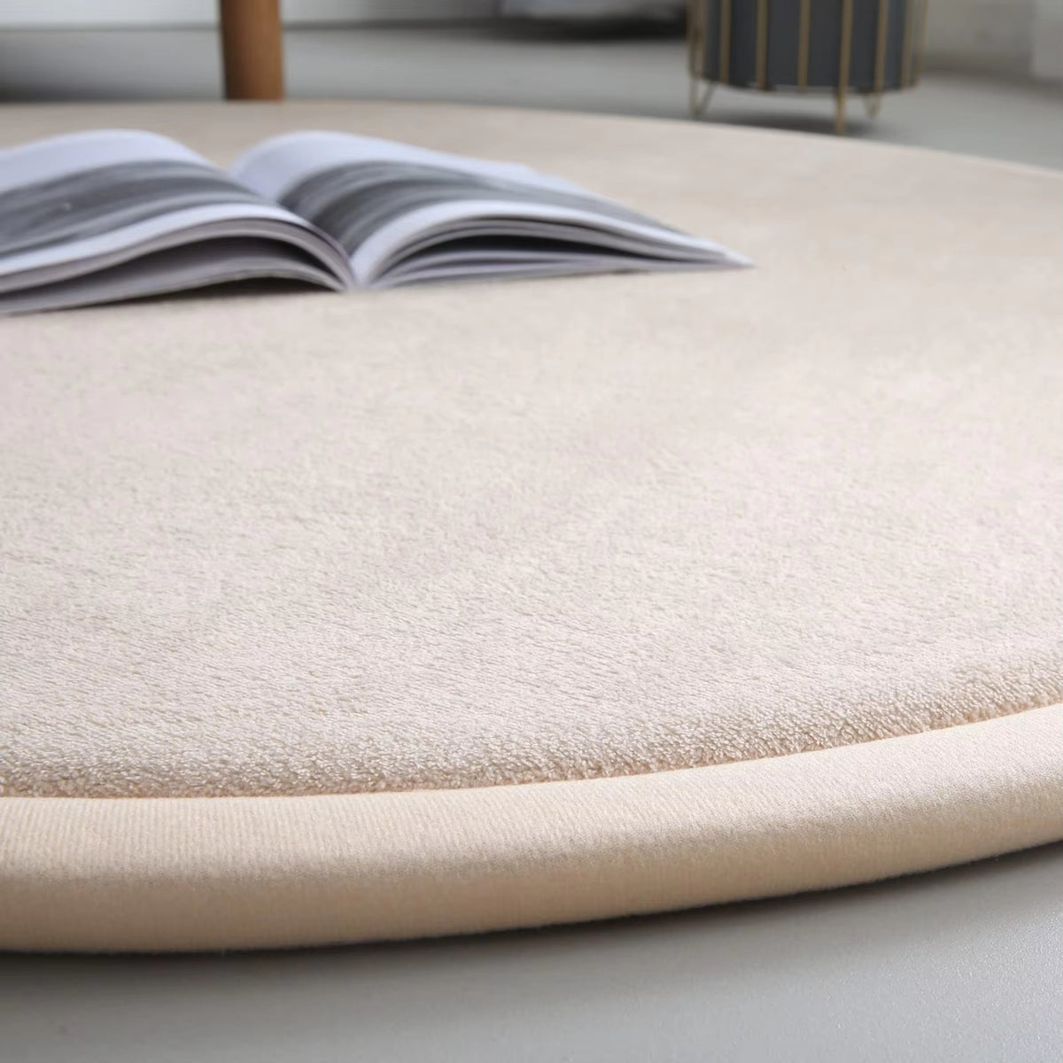 Round Thickened Polyester Floor Mat - Modern Minimalist Home Decor