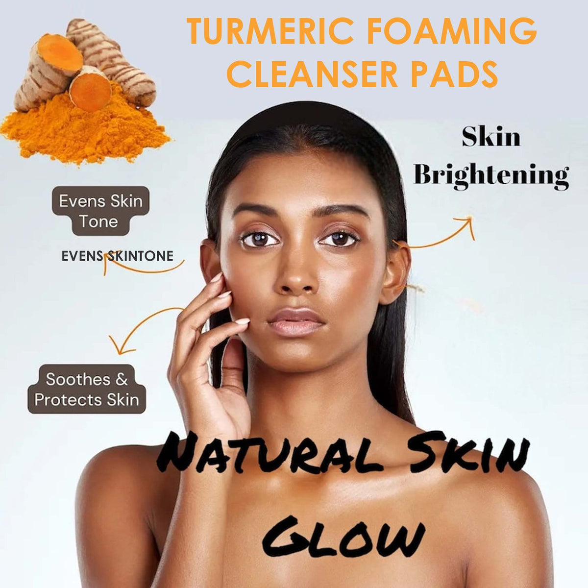 Facial Cleansing Tablets with Turmeric and Kojic Acid - 40 Pieces