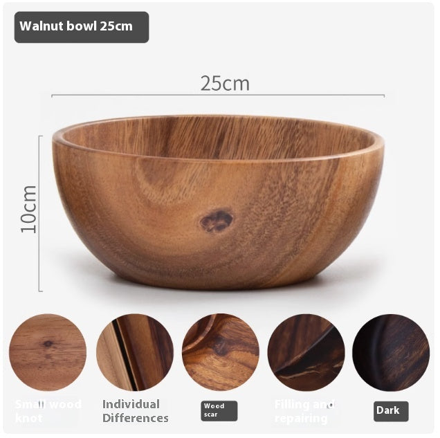 Solid Wood Fruit Bowl for Kitchen Storage - House & Garden