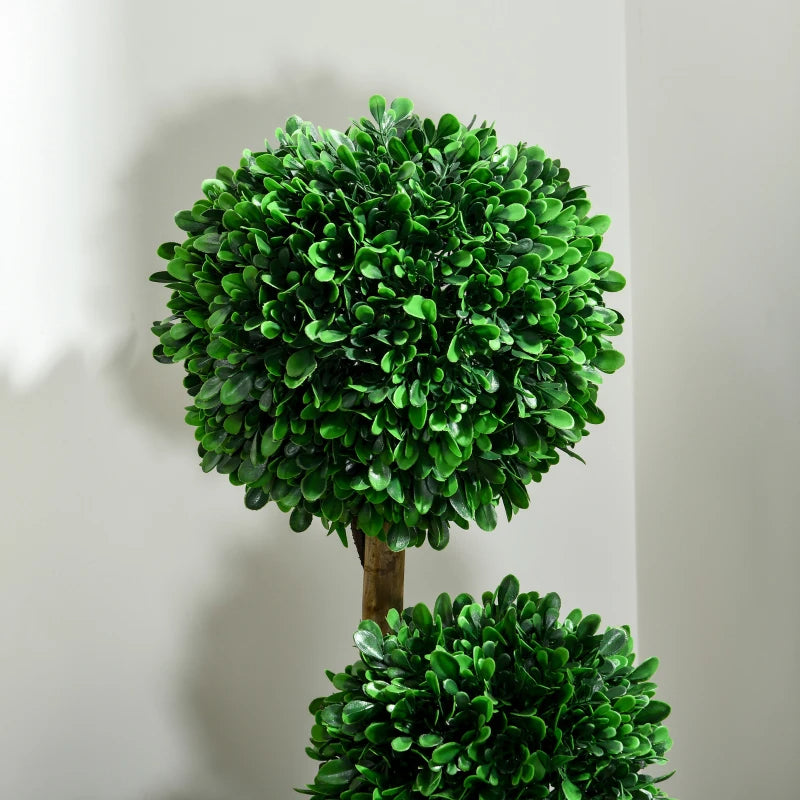 3ft Artificial Boxwood Tree with Sandalwood Leaves and Pot - Indoor Outdoor Topiary
