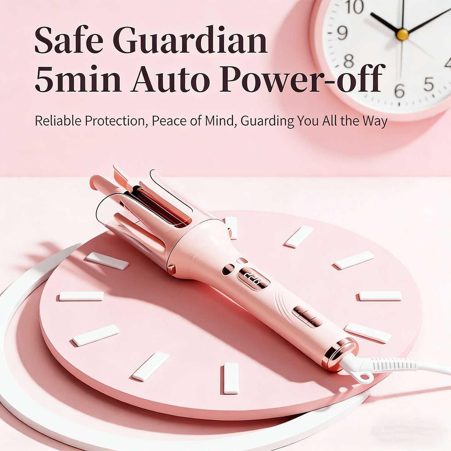3-in-1 Auto Rotating Curling Iron & Straightener Brush Set - Ceramic