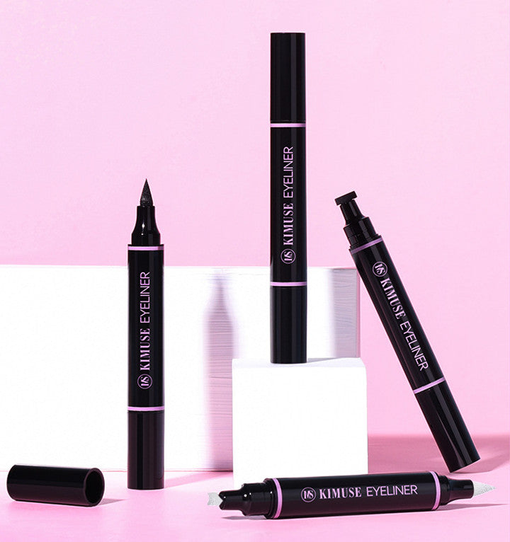 Double Head Eyeliner Set - Black, Dark Brown, White Makeup Tool for Eye Definition