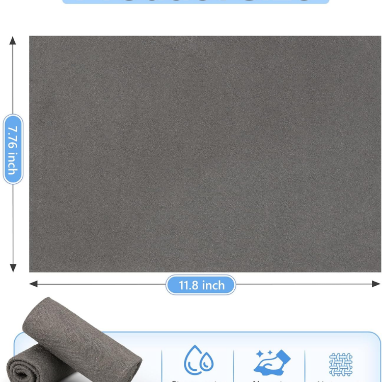 Microfiber Cleaning Cloths Set - Reusable Streak-Free Glass & Surface Wipes