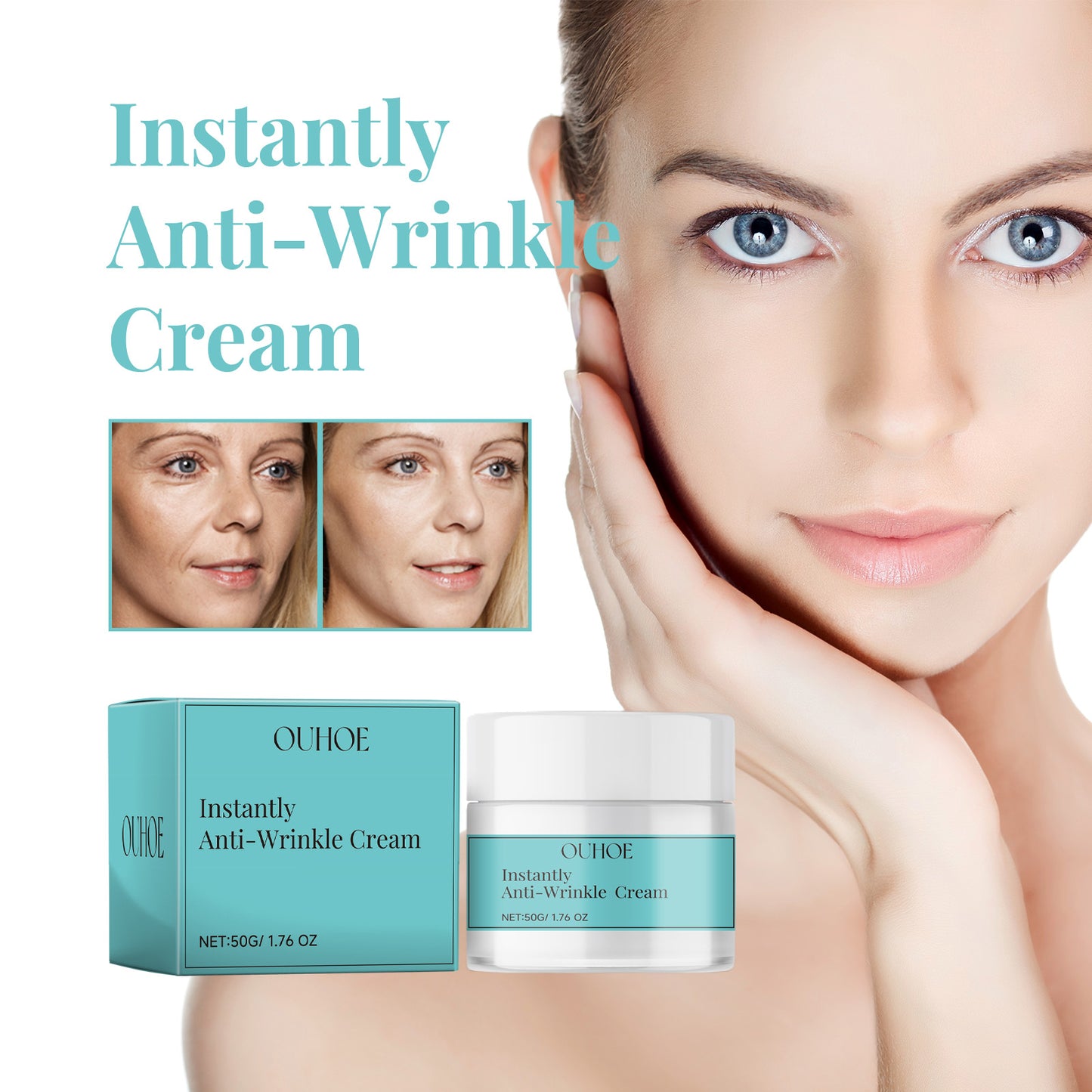Anti-Wrinkle Facial Moisturizing Cream - 50g Firming & Smoothing Skin Care