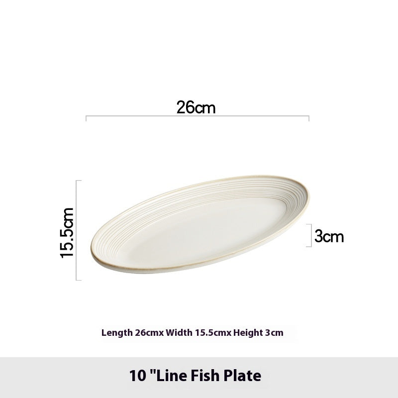 Luxury Ceramic Dinner Plate Set - High-Temperature Resistant, Modern Design